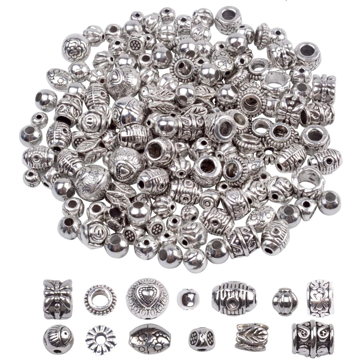 100 г (около 130-180 шт.) Антикварные серебряные круглые маленькие бусины-разделители для изготовления ювелирных изделий, браслетов, ожерелий
100 г (около 130-180 шт.) Антикварные серебряные круглые маленькие бусины-разделители для изготовления ювелирных изделий, браслетов, ожерелий