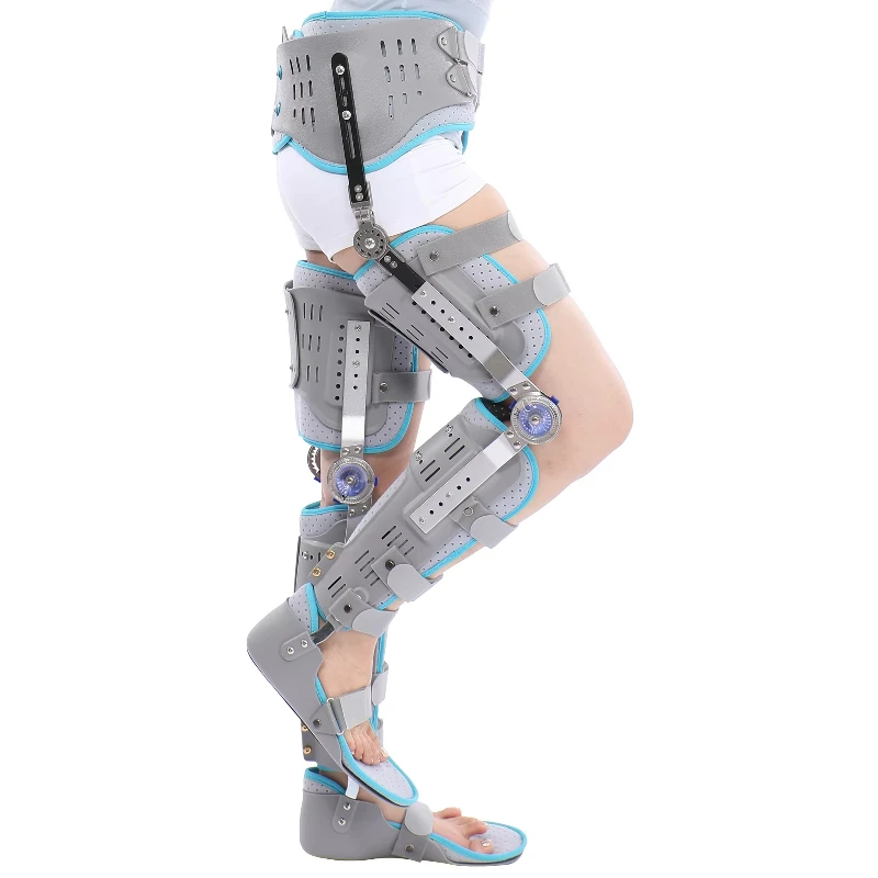 Adjustable Durable Ankle-Foot Orthosis with Hip-Sacral-Lumbar-Knee Fixation Bracket Reusable Rehabilitation Equipment 
Adjustable Durable Ankle-Foot Orthosis with Hip-Sacral-Lumbar-Knee Fixation Bracket Reusable Rehabilitation Equipment