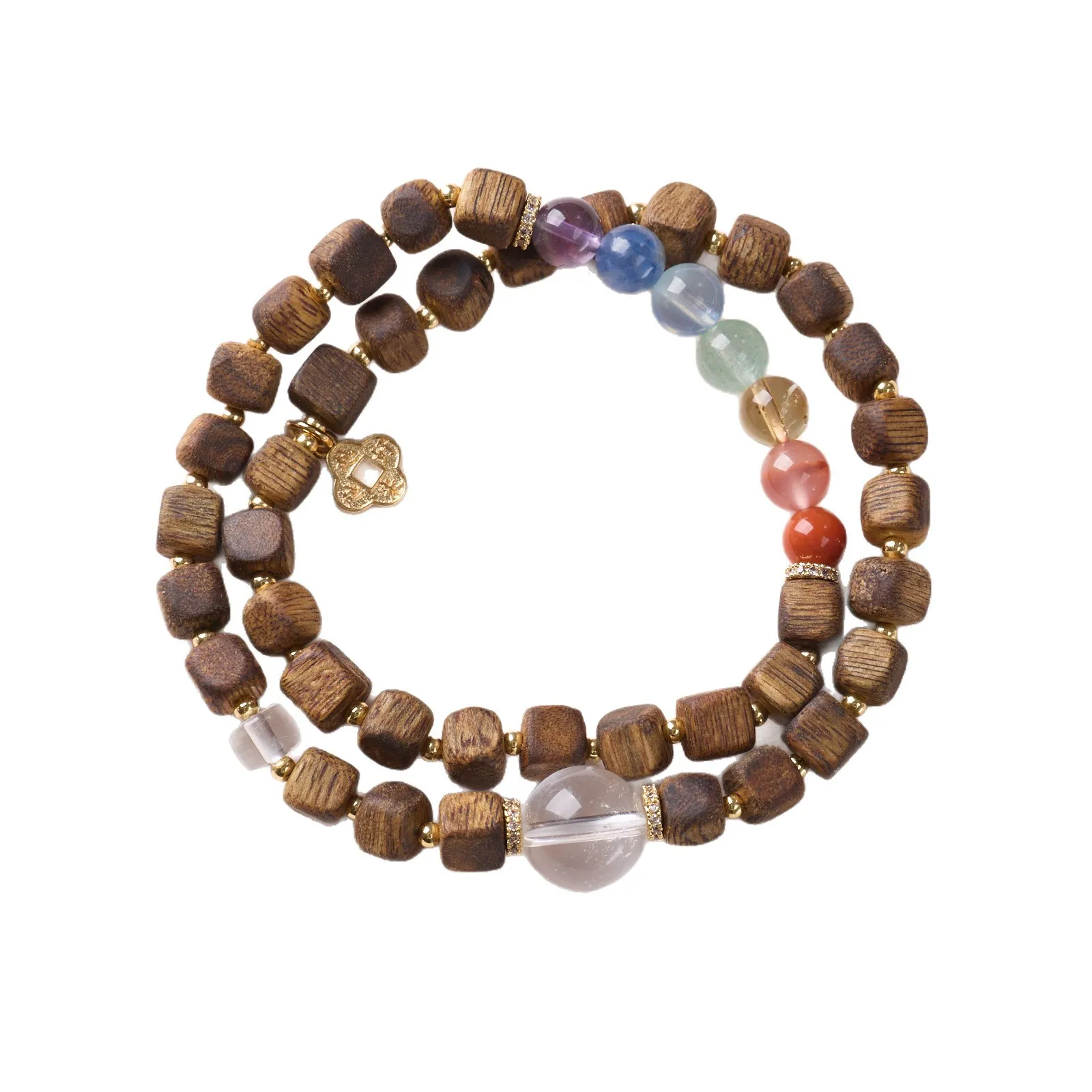Natural Agarwood Square Beads Double Circle Bracelet New Chinese Style All in One Collection Hand Jewelry Gifts
Natural Agarwood Square Beads Double Circle Bracelet New Chinese Style All in One Collection Hand Jewelry Gifts