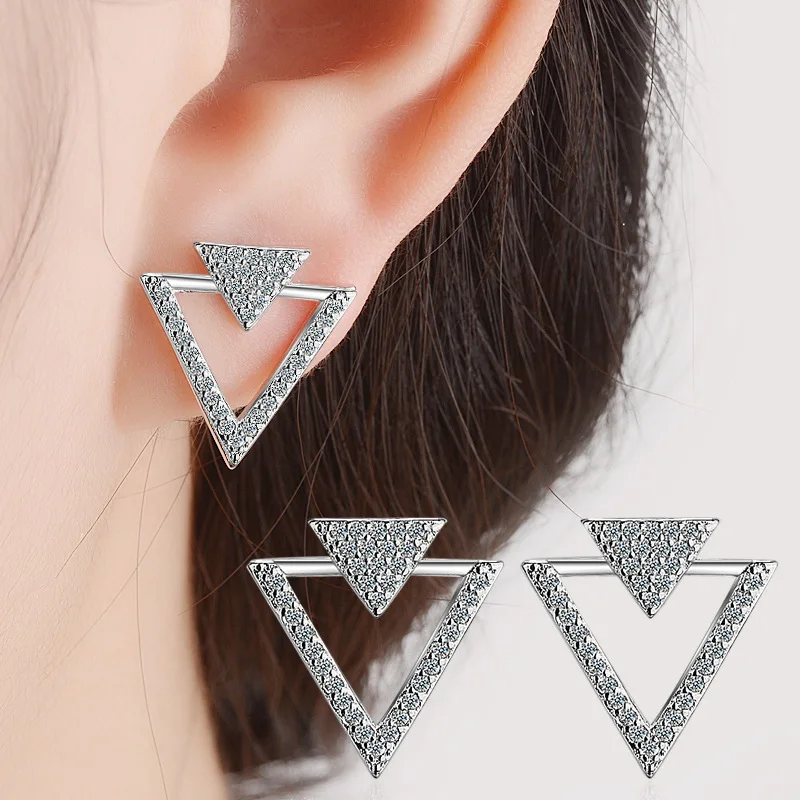 Buyee 925 Sterling Silver Female Stud Earring White Zircon Big Triangle Earring for Women Fashion Sweet Fine Jewelry Earring
Buyee 925 Sterling Silver Female Stud Earring White Zircon Big Triangle Earring for Women Fashion Sweet Fine Jewelry Earring
