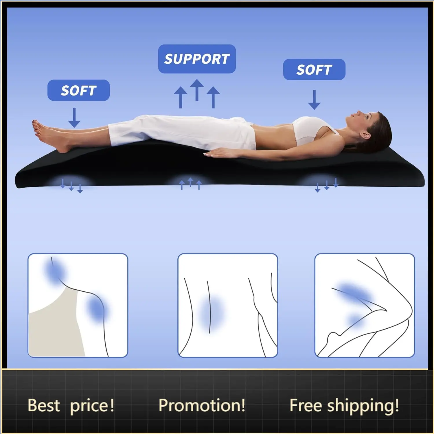 Hot-sellingErgonomic Curvy Foam Massage Bed Mattress Topper Massage Table Mattress Topper with Removable Velvet Cover Non Slip L
Hot-sellingErgonomic Curvy Foam Massage Bed Mattress Topper Massage Table Mattress Topper with Removable Velvet Cover Non Slip L