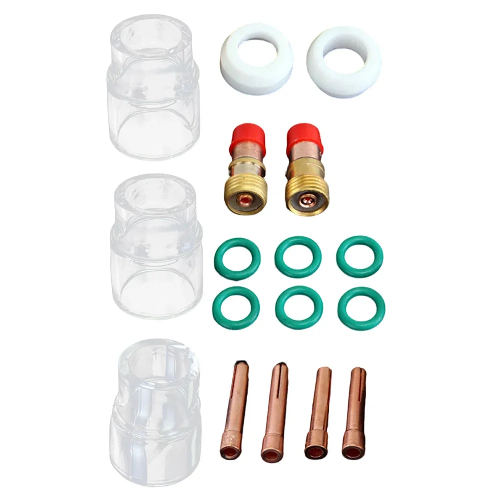 WP-17 Replacement TIG Gas Lens Standard 12 Cup 17-piece Set TIG-welded Assembly Optimized Heat Dissipation Tools
WP-17 Replacement TIG Gas Lens Standard 12 Cup 17-piece Set TIG-welded Assembly Optimized Heat Dissipation Tools