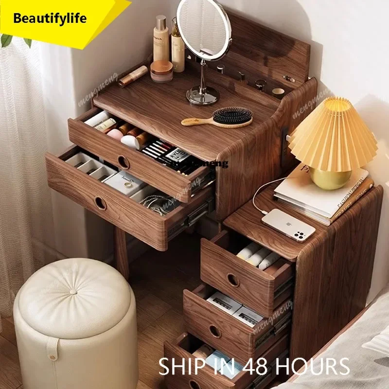 CC Wood Mirror Vanity Table Makeup Chair Drawers Organizer Dressing Table Cosmetics Girl Mesa De Maquillaje Postmodern Furniture
CC Wood Mirror Vanity Table Makeup Chair Drawers Organizer Dressing Table Cosmetics Girl Mesa De Maquillaje Postmodern Furniture