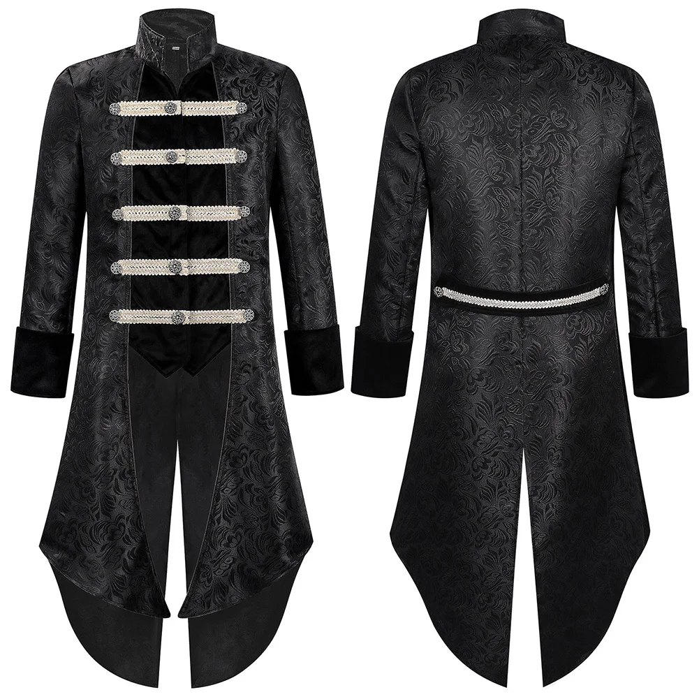 Medieval Gothic Vampire Cosplay Fantasy Tuxedo Coat Steampunk Stage Men Costume Disguise Halloween Adult Male Party Outfits
Medieval Gothic Vampire Cosplay Fantasy Tuxedo Coat Steampunk Stage Men Costume Disguise Halloween Adult Male Party Outfits