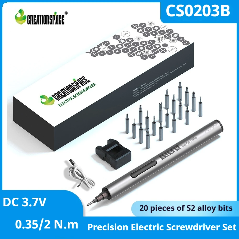 Creationspace Electric Screwdriver Set Cordless Precision Screwdriver Repair Kit with LED Light for Electronic Equipment Repair
Creationspace Electric Screwdriver Set Cordless Precision Screwdriver Repair Kit with LED Light for Electronic Equipment Repair