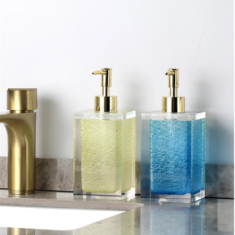 Bathroom Accessories Exquisite Soap Pump Dispenser Hotel Bathroom Luxury Shampoo Bottle Translucent Resin Press Soap Dispenser
Bathroom Accessories Exquisite Soap Pump Dispenser Hotel Bathroom Luxury Shampoo Bottle Translucent Resin Press Soap Dispenser
