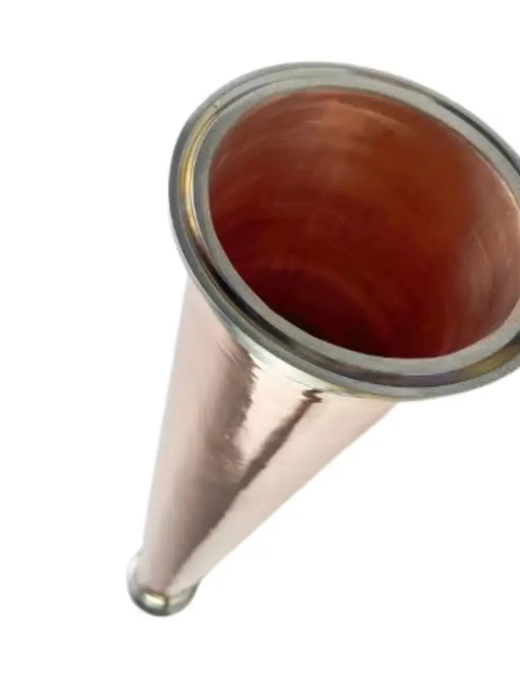 Copper Cone,Reducer 6.5"(OD183mm) x 2"(OD64mm) L=500mm.Whiskey . Copper Cone for onion head Tri-clamp Reducer,Distillation.
Copper Cone,Reducer 6.5"(OD183mm) x 2"(OD64mm) L=500mm.Whiskey . Copper Cone for onion head Tri-clamp Reducer,Distillation.