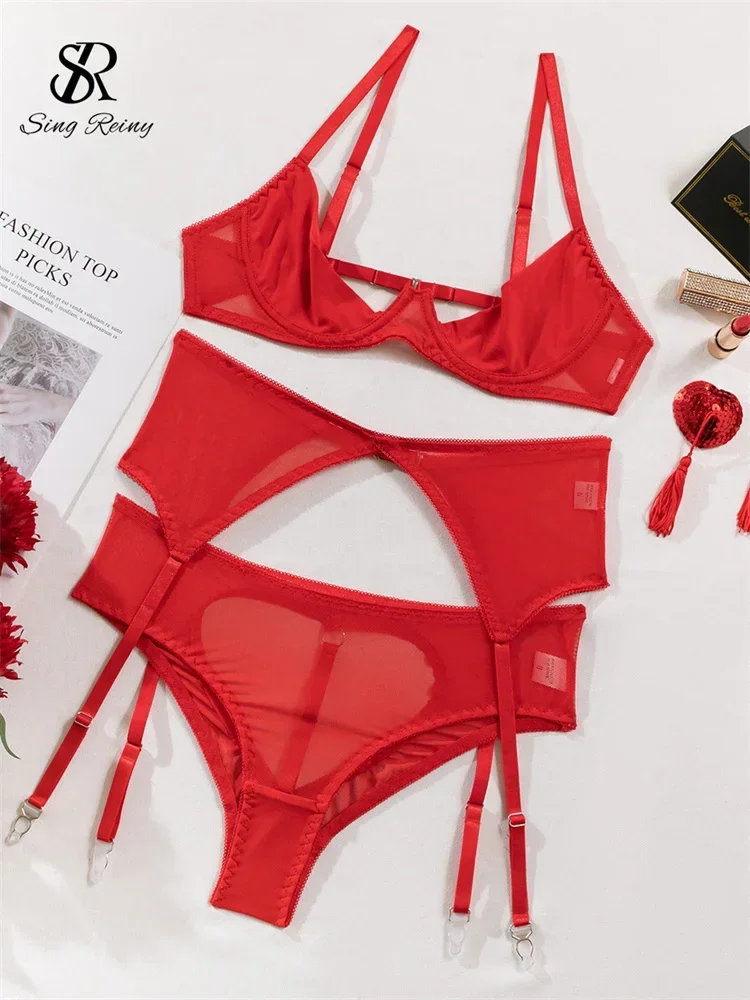 SINGREINY Hollow Out Amatory Skinny Bra&Brief Suits Female Solid Sheath Sleepwear Fashion Club Erotic Women Underwear Sets
SINGREINY Hollow Out Amatory Skinny Bra&Brief Suits Female Solid Sheath Sleepwear Fashion Club Erotic Women Underwear Sets
