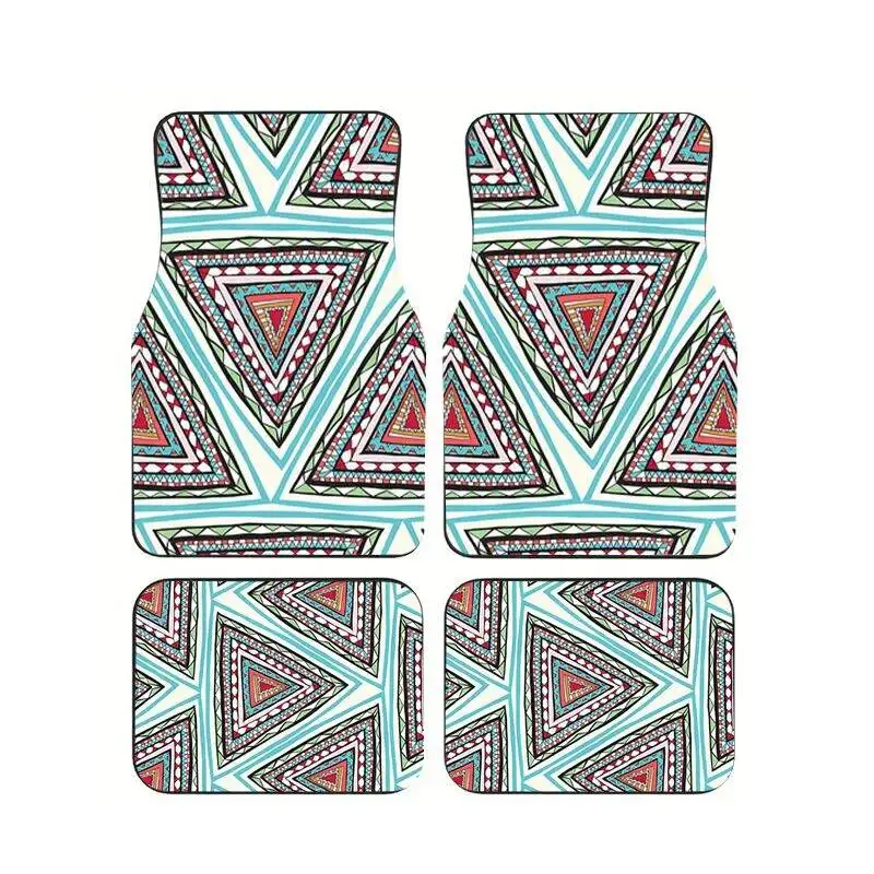 Colorful Triangle Print Car Floor Mats 4Pcs Set Universal Anti Slip Durable Auto Foot Carpets Interior Protective Accessories
Colorful Triangle Print Car Floor Mats 4Pcs Set Universal Anti Slip Durable Auto Foot Carpets Interior Protective Accessories