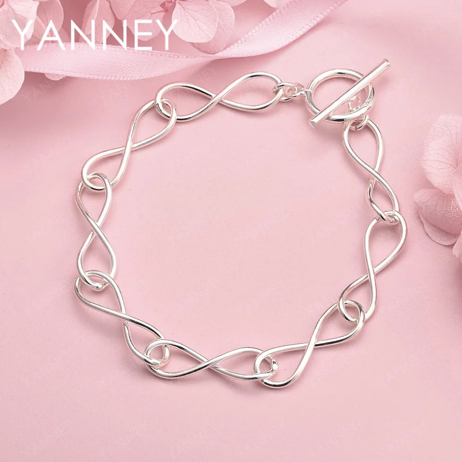 925 Sterling Silver 8-inch Exquisite and Simple Bracelet for Men and Women, Fashionable Wedding Party Jewelry Gift
925 Sterling Silver 8-inch Exquisite and Simple Bracelet for Men and Women, Fashionable Wedding Party Jewelry Gift