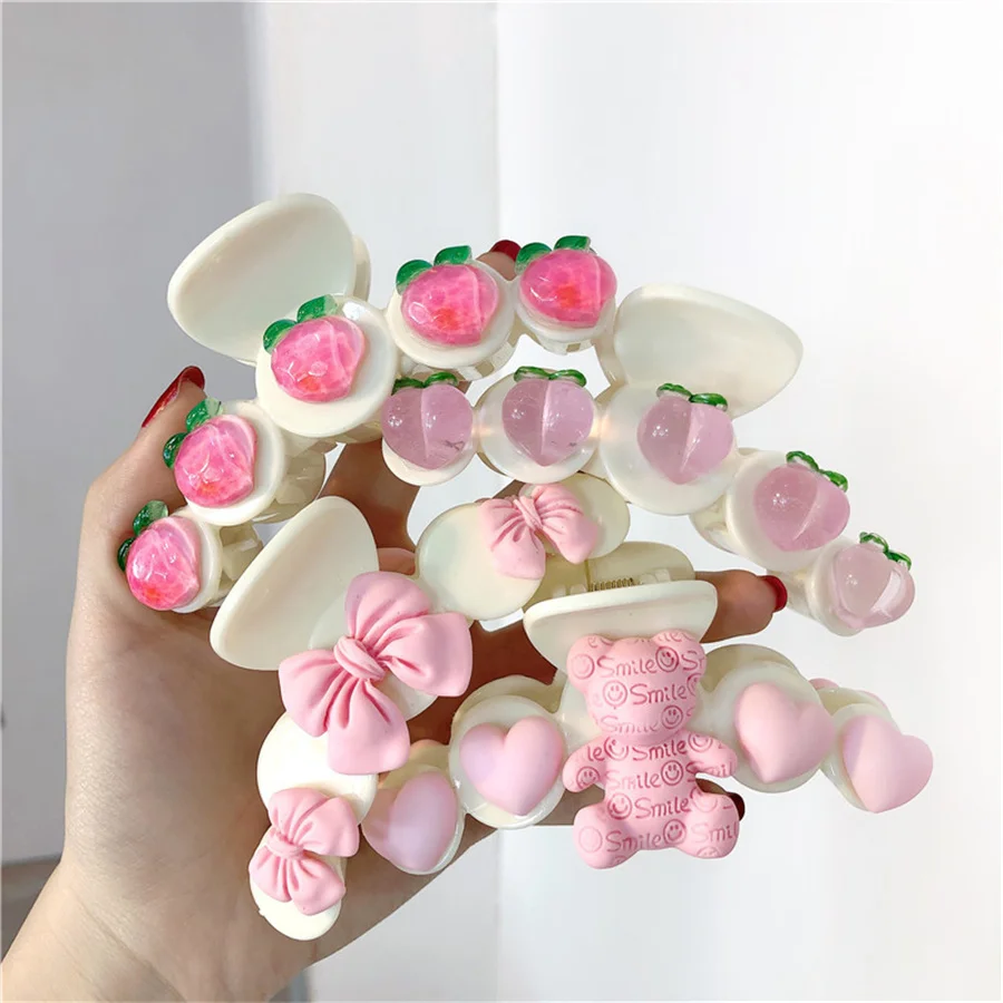 Candy Pink Peach Hair Claws Clip For Women Girls Big Size Bear Hair Clips Hairpin Fashion Hair Accessories Hair Styling Tool
Candy Pink Peach Hair Claws Clip For Women Girls Big Size Bear Hair Clips Hairpin Fashion Hair Accessories Hair Styling Tool