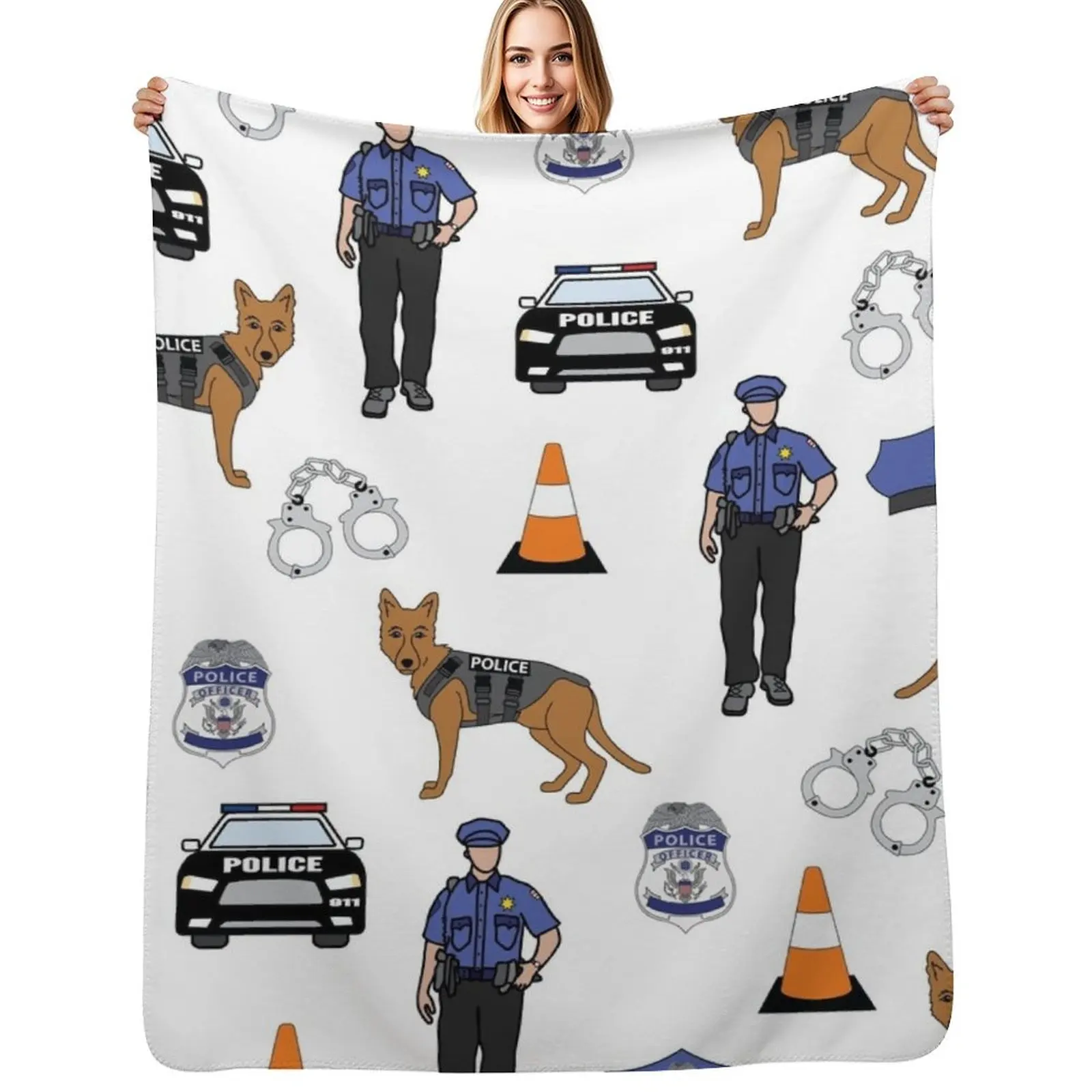 Police Item Mix Throw Blanket Air Conditioner Soft Blanket for Office Home
Police Item Mix Throw Blanket Air Conditioner Soft Blanket for Office Home