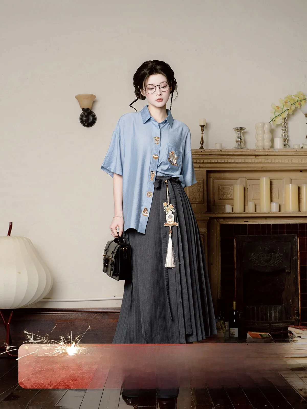 Original Embroidered ort Sve irt f Skirt Hanfu Women's Summer Faionable Traditional Chinese Sle Clothing Set
Original Embroidered ort Sve irt f Skirt Hanfu Women's Summer Faionable Traditional Chinese Sle Clothing Set