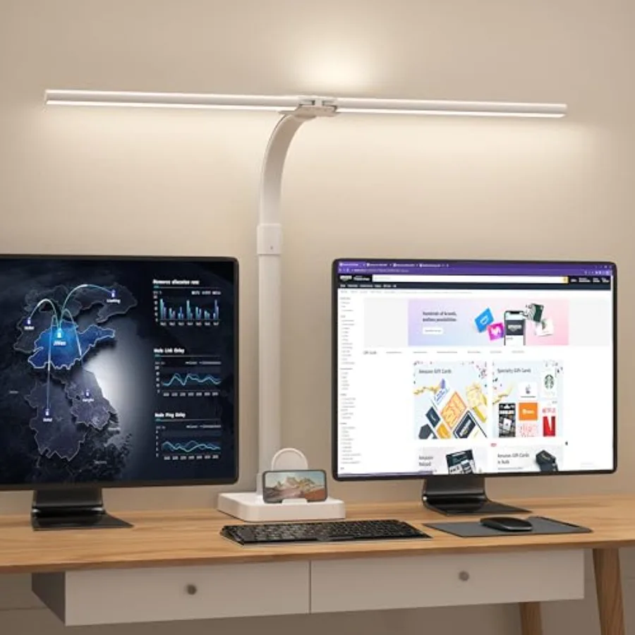 Led Desk Lamp for Home Office24W Bright Eye-Caring Desk Light with Base 5 Brightness and 5 temperatures Dimmable Workbench Task
Led Desk Lamp for Home Office24W Bright Eye-Caring Desk Light with Base 5 Brightness and 5 temperatures Dimmable Workbench Task