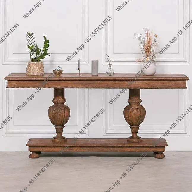 American-style rural entrance table solid wood old retro foyer wall decorative cabinet simple modern antique living room furnitu
American-style rural entrance table solid wood old retro foyer wall decorative cabinet simple modern antique living room furnitu