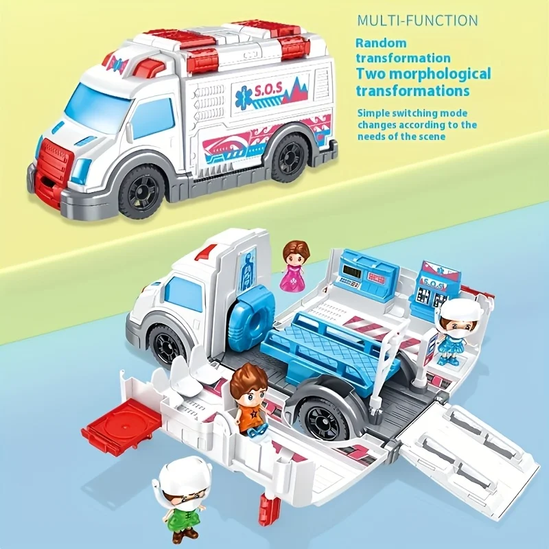 Игрушка-трансформер для скорой помощи для детей с медицинскими спасательными принадлежностями и фигурками, многофункциональный набор аварийных транспортных средств
Игрушка-трансформер для скорой помощи для детей с медицинскими спасательными принадлежностями и фигурками, многофункциональный набор аварийных транспортных средств