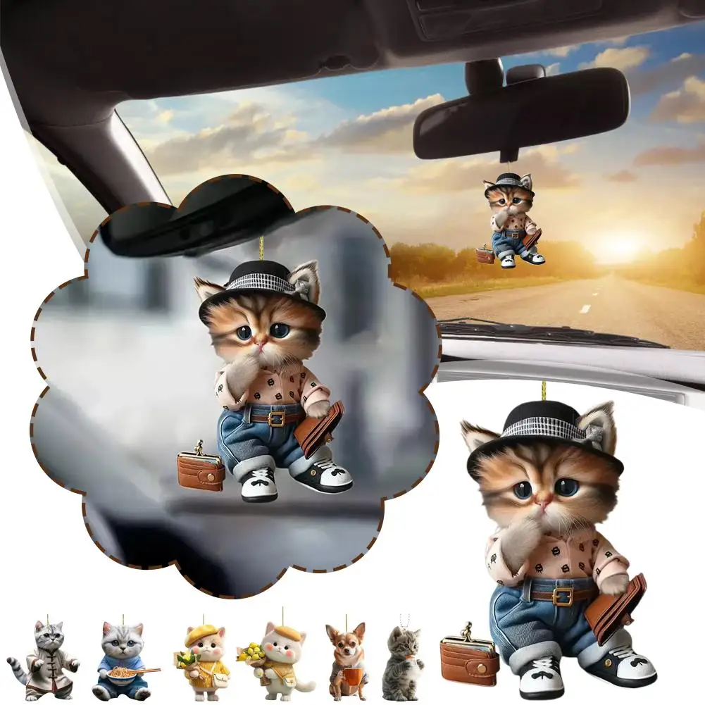 New Cute Cat Acrylic Material Flat Car Dashboard Decorations Hanging Accessories Decorations Automobile Backpack Ornaments C5A0
New Cute Cat Acrylic Material Flat Car Dashboard Decorations Hanging Accessories Decorations Automobile Backpack Ornaments C5A0