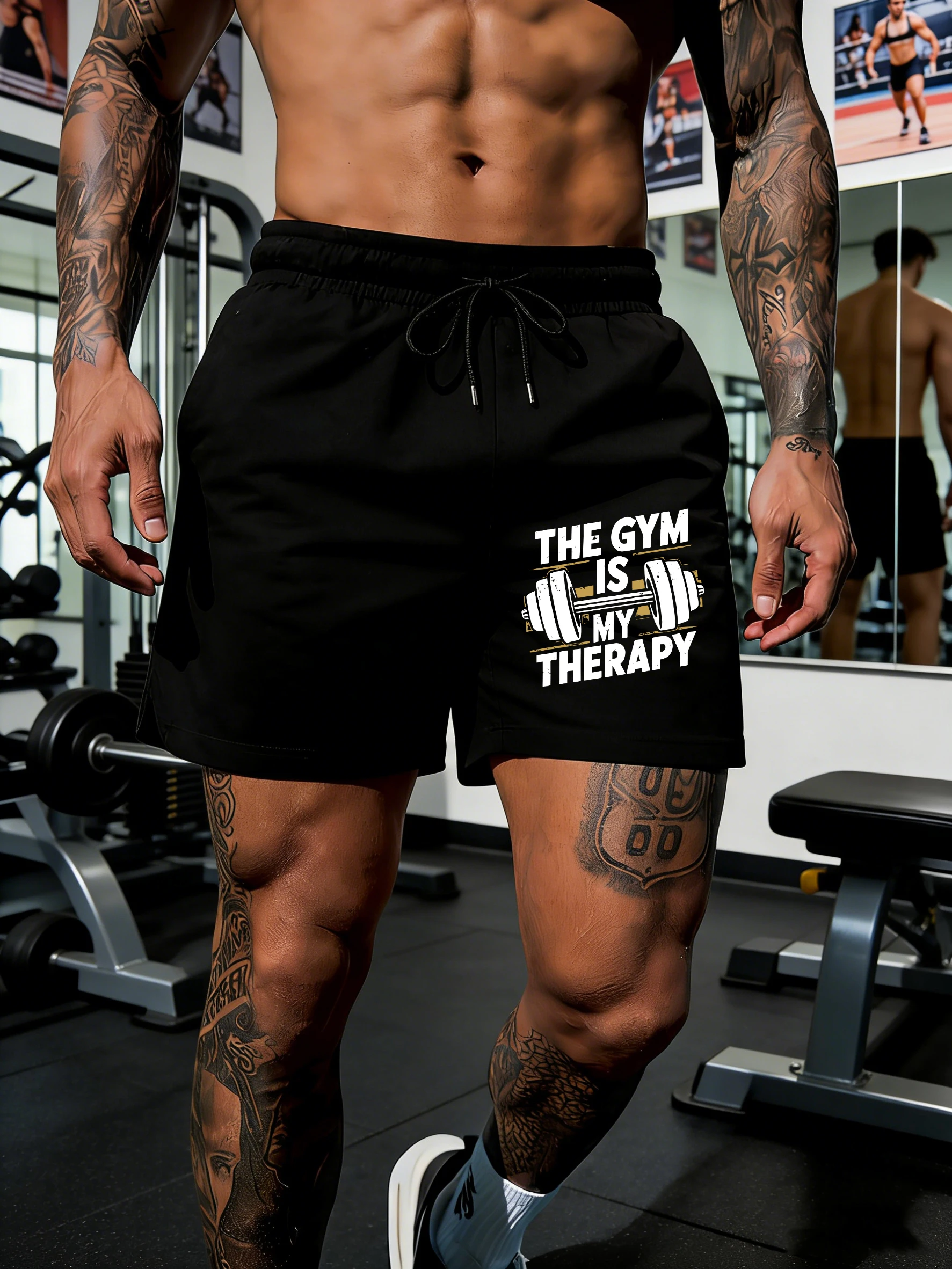 The Gym Is My Therapy Print Men'S Shorts Pocket Summer Pant Loose Casual Short Pants Wide Leg Elasticity Swimming Trunks
The Gym Is My Therapy Print Men'S Shorts Pocket Summer Pant Loose Casual Short Pants Wide Leg Elasticity Swimming Trunks
