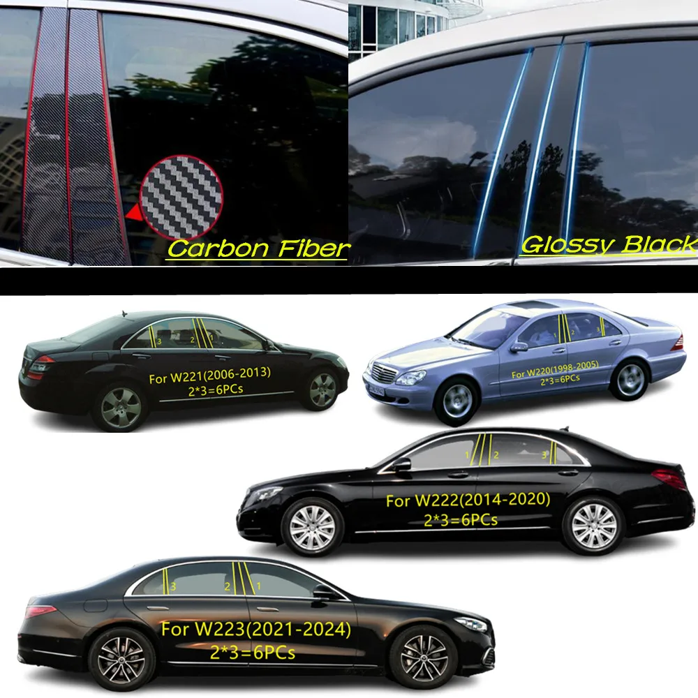 Car PC Material Pillar Post Cover Door Trim Window Molding Sticker Plate For Mercedes Benz S-Class W220 W221 W222 W223 1998-2024
Car PC Material Pillar Post Cover Door Trim Window Molding Sticker Plate For Mercedes Benz S-Class W220 W221 W222 W223 1998-2024