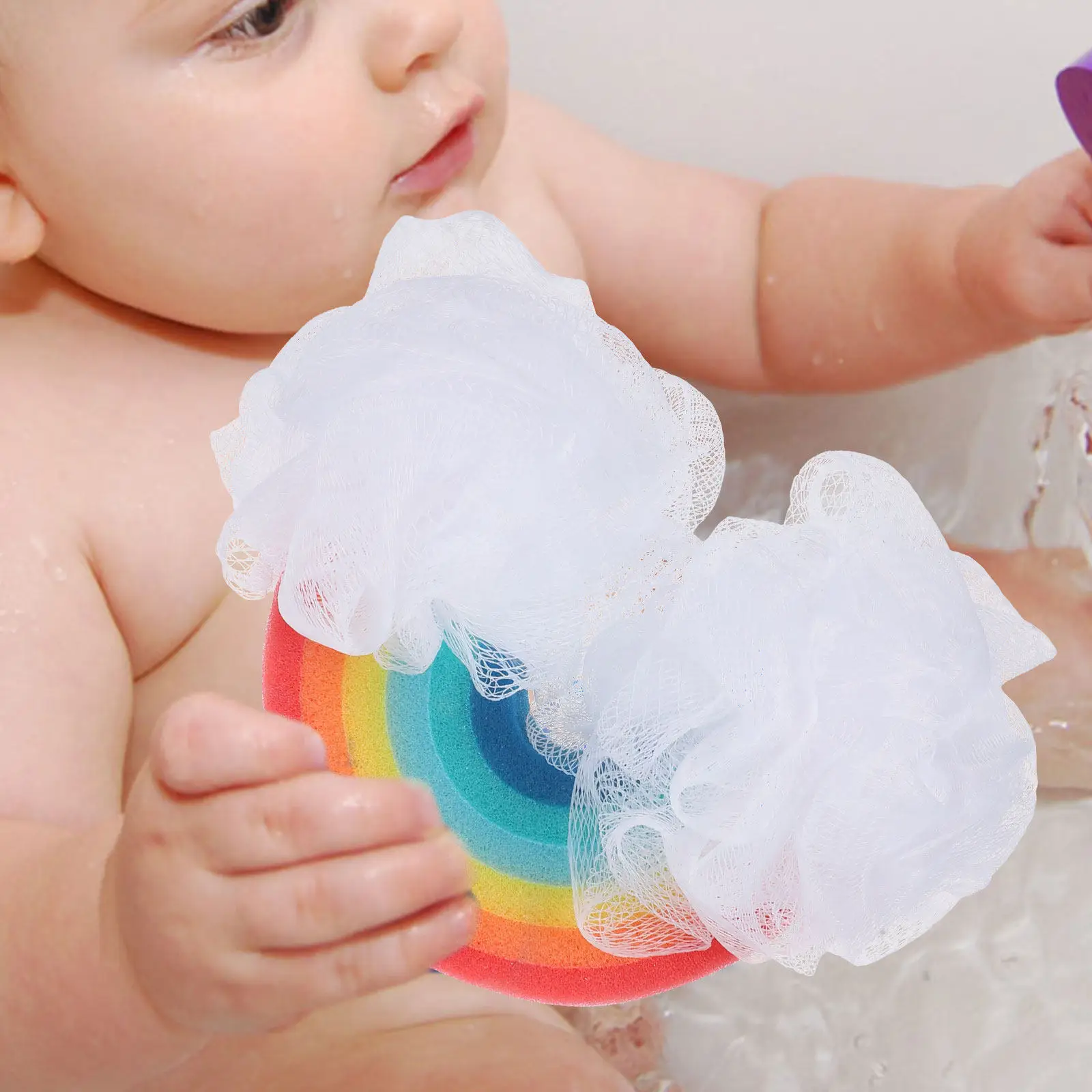 3Pcs Rainbow Shape Kids Bath Sponge Set High Absorbent PU Exfoliating Sponge Gentle on Delicate Baby Skin Bath Cleaning Scrubber
3Pcs Rainbow Shape Kids Bath Sponge Set High Absorbent PU Exfoliating Sponge Gentle on Delicate Baby Skin Bath Cleaning Scrubber