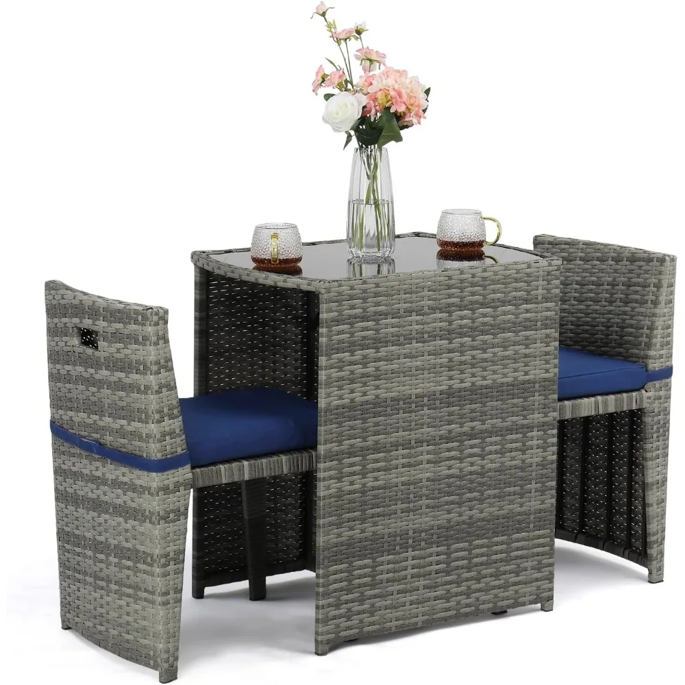 Patio Furniture Set with Glass Top Table Dining Chairs, Balcony Furniture Patio Table and Chairs Set of 2 for Garden Yard Porch
Patio Furniture Set with Glass Top Table Dining Chairs, Balcony Furniture Patio Table and Chairs Set of 2 for Garden Yard Porch