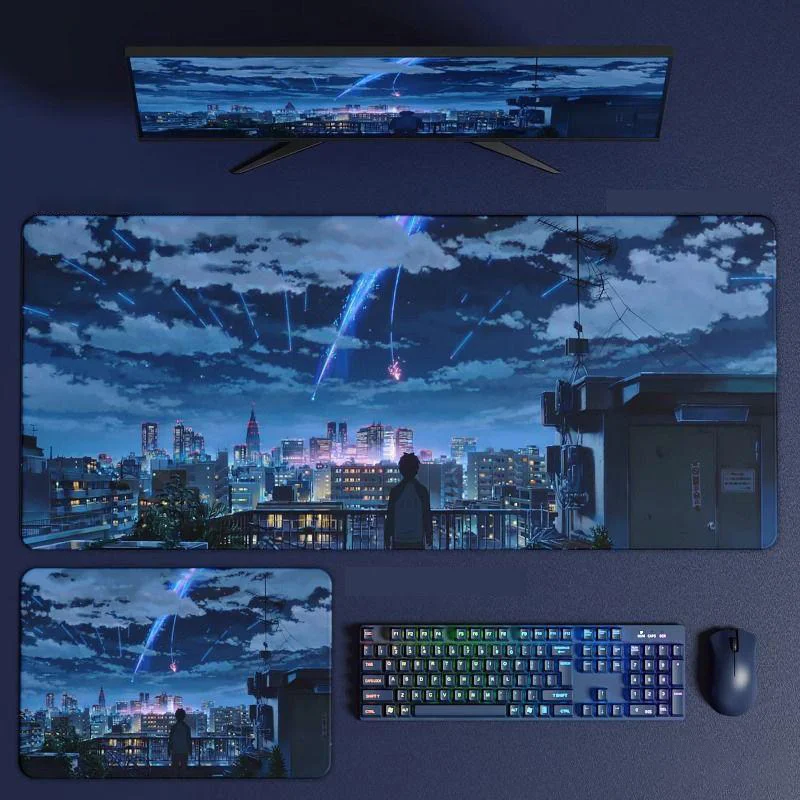 Rubber Anime Meteor Night Sky Gaming Mouse Pad, Non-Slip Large Desk Mat for Keyboard & Mouse, Unisex
Rubber Anime Meteor Night Sky Gaming Mouse Pad, Non-Slip Large Desk Mat for Keyboard & Mouse, Unisex