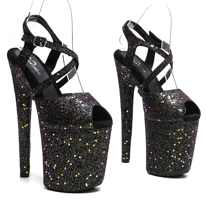 Leecabe 20cm/8inches Glitter small open toe Trend fashion Platform high heel stripper heel pole dance Sandals shoes
Leecabe 20cm/8inches Glitter small open toe Trend fashion Platform high heel stripper heel pole dance Sandals shoes