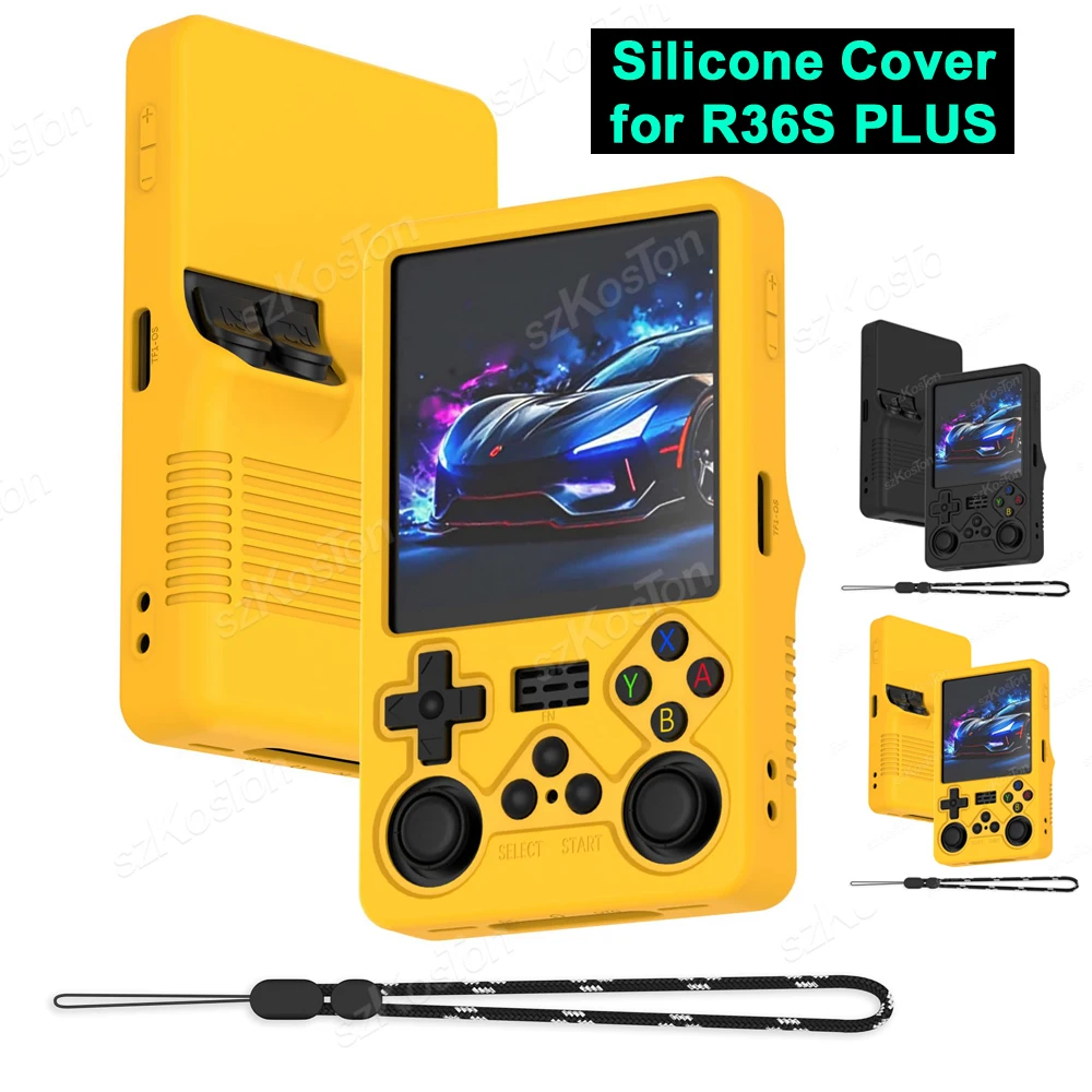 Silicone Protective Cover For R36S PLUS Game Consoles Anti-fall Dust-proof Soft Shell Case for R36S Plus Gaming Accessories