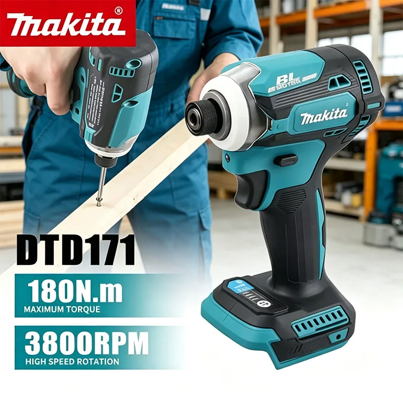Makita DTD171 18V LXT Brushless Cordless Impact Driver, Quick-Shift Mode High Torque Screwdriver with LED Light
Makita DTD171 18V LXT Brushless Cordless Impact Driver, Quick-Shift Mode High Torque Screwdriver with LED Light