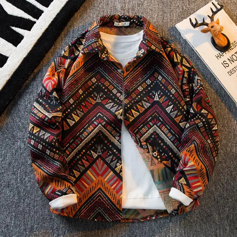 Men's high-density woven shirt men's high-end retro ethnic style long sleeved shirt trendy clothing jacket men clothing shirt
Men's high-density woven shirt men's high-end retro ethnic style long sleeved shirt trendy clothing jacket men clothing shirt