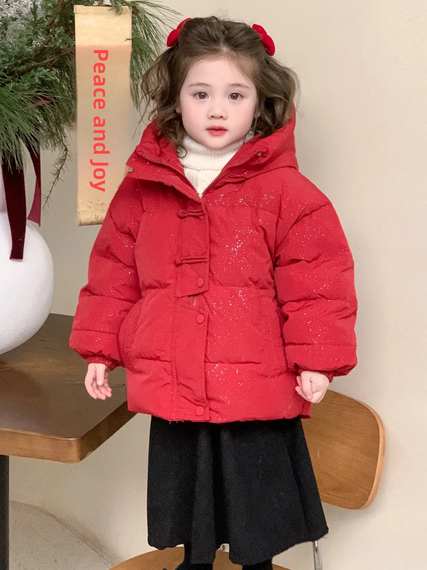 Thickened White Duck down Winter Jacket for Girls Bread Style Coat Warmth Outerwear Short Zipper Sleeve Long Zipper Pulls
Thickened White Duck down Winter Jacket for Girls Bread Style Coat Warmth Outerwear Short Zipper Sleeve Long Zipper Pulls