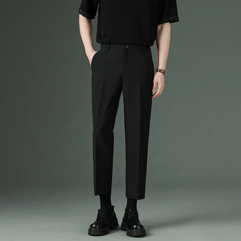 TPYK9 Summer trend thin section casual business pants drape Slim straight nine men's breathable pants
TPYK9 Summer trend thin section casual business pants drape Slim straight nine men's breathable pants