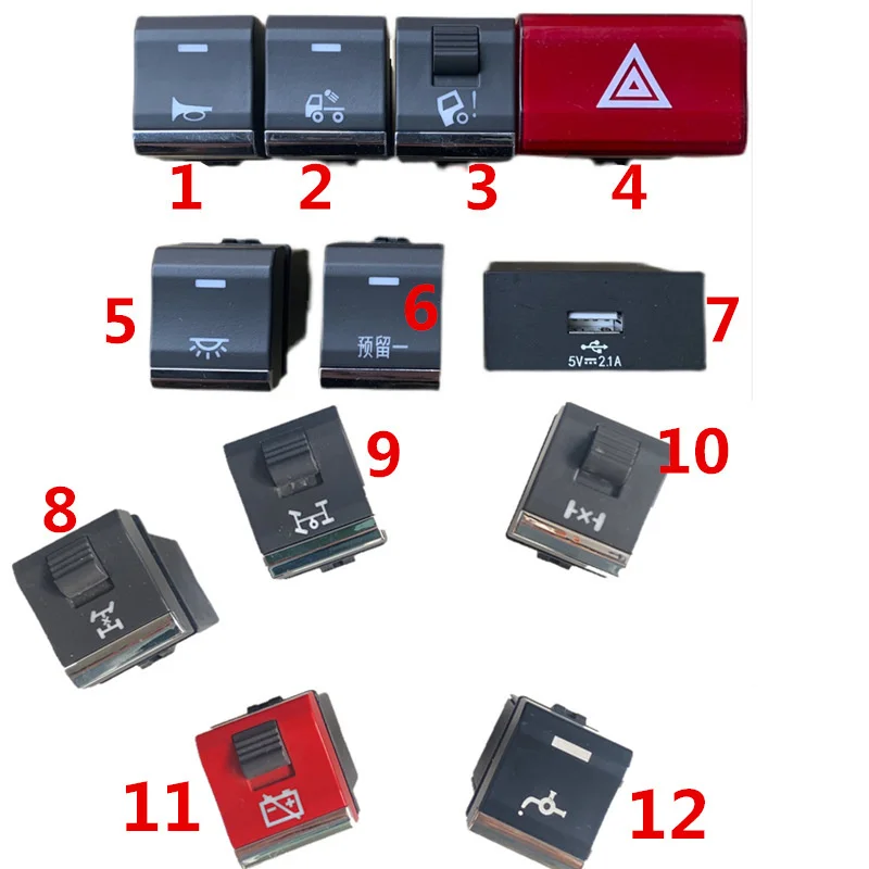Instrument Control Switch For SHACMAN X5000 Modified Sprinkler Switch New M3000S Power Take-off Rear Headlight Crisis
Instrument Control Switch For SHACMAN X5000 Modified Sprinkler Switch New M3000S Power Take-off Rear Headlight Crisis