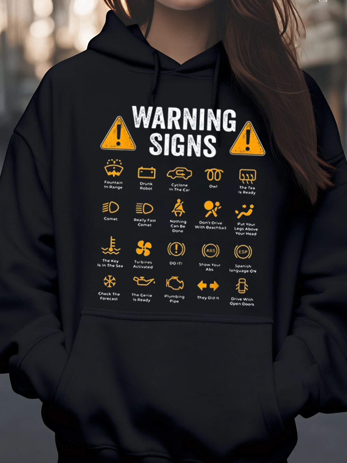 Предупреждающие знаки, толстовка с принтом, костюм на Хэллоуин, повседневная одежда для женщин и мужчин
Предупреждающие знаки, толстовка с принтом, костюм на Хэллоуин, повседневная одежда для женщин и мужчин