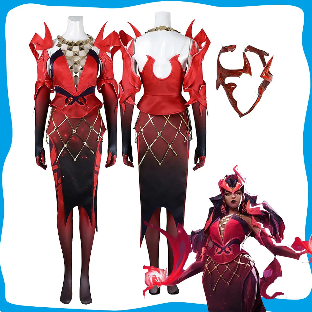 Disguise Game Rivals Scarlet Witch Cosplay Women Fantasy Red Costume Roleplay Clothing Headwear Halloween Carnival Party Suit
Disguise Game Rivals Scarlet Witch Cosplay Women Fantasy Red Costume Roleplay Clothing Headwear Halloween Carnival Party Suit