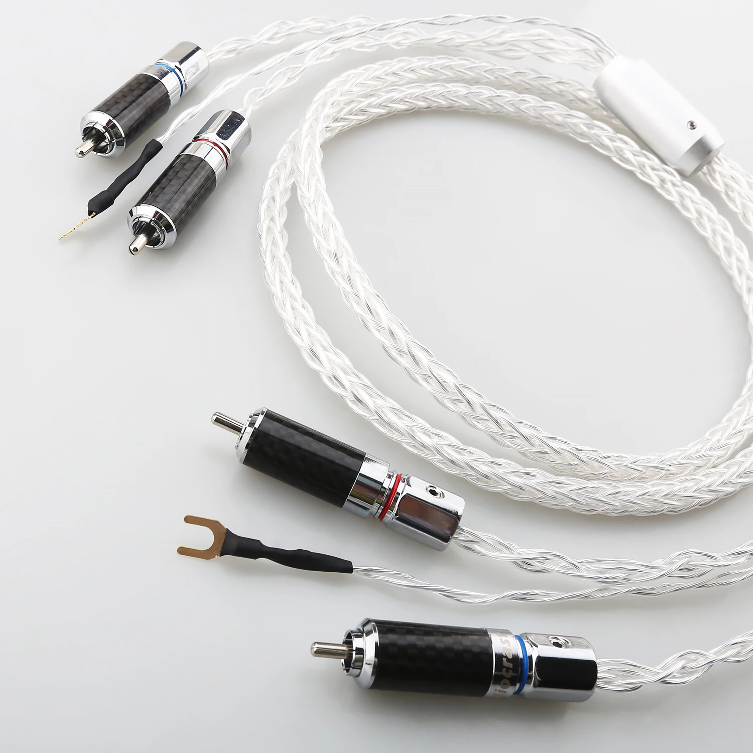 Кабель RCA Audiocrast 6AG с серебряным покрытием и оплеткой, разъемы RCA из углеродного волокна, медные штекеры OCC, Hi-Fi кабель для проигрывателя с заземляющим проводом типа "лопатка"
Кабель RCA Audiocrast 6AG с серебряным покрытием и оплеткой, разъемы RCA из углеродного волокна, медные штекеры OCC, Hi-Fi кабель для проигрывателя с заземляющим проводом типа "лопатка"