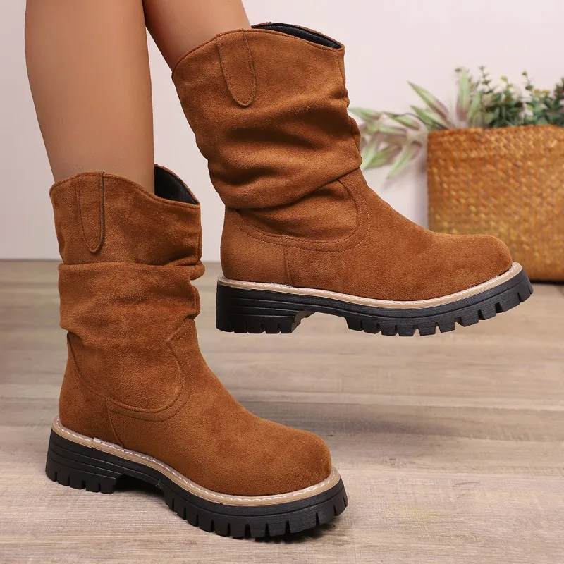 Height Increasing Simple Comfortable Versatile Daily Casual Boots Women's New Spring Autumn Style Rough Heel Retro Short Boots
Height Increasing Simple Comfortable Versatile Daily Casual Boots Women's New Spring Autumn Style Rough Heel Retro Short Boots