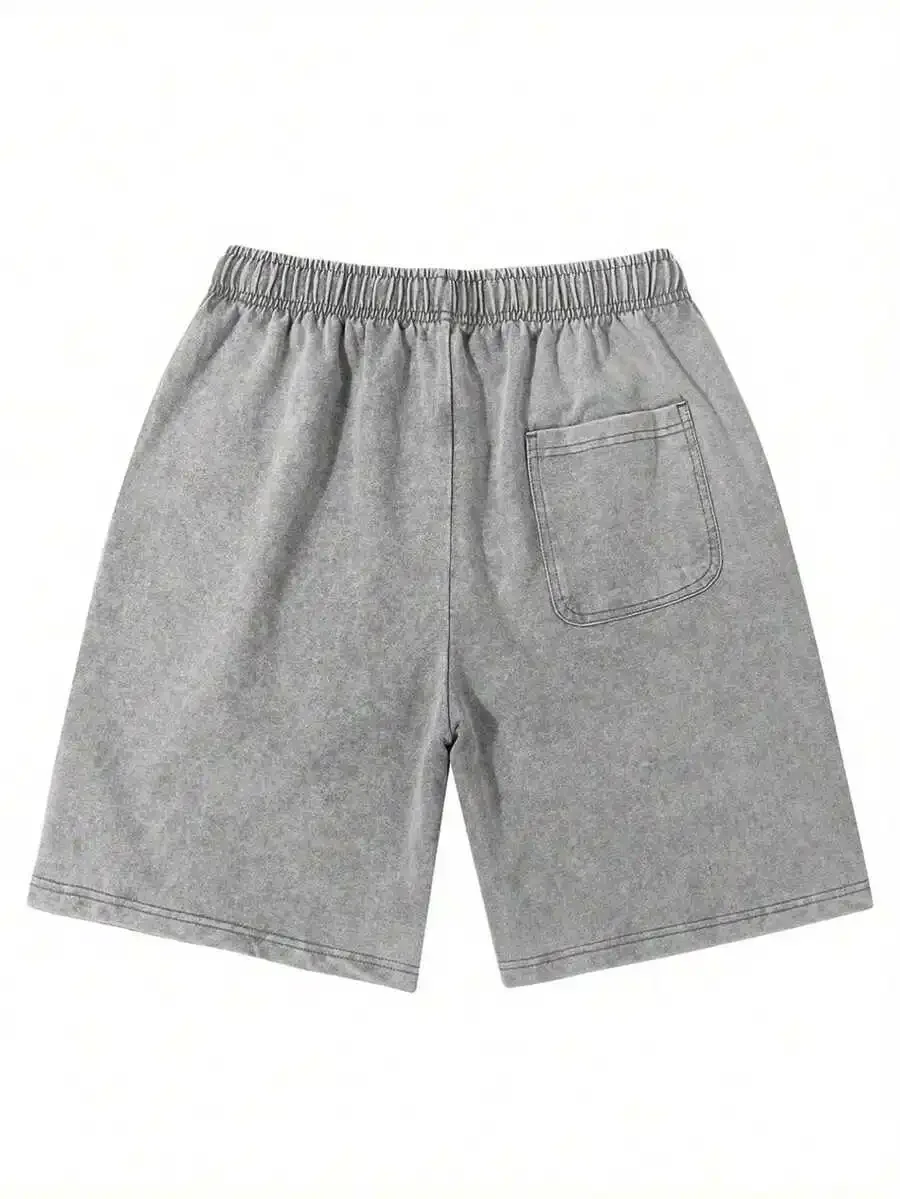 290g Washed Cotton Shorts Men Casual Elastic Waist Drawstring Pocket Summer Streetwear
290g Washed Cotton Shorts Men Casual Elastic Waist Drawstring Pocket Summer Streetwear