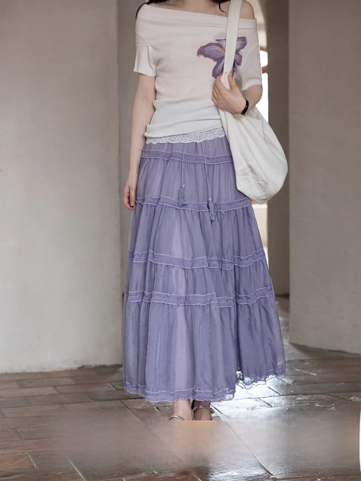 Chic Korean Style Midi Half Skirt by Ximen 2026 New Spring Summer Purple Tulle Skirt Layered Cake Skirt High Waist A-Line
Chic Korean Style Midi Half Skirt by Ximen 2026 New Spring Summer Purple Tulle Skirt Layered Cake Skirt High Waist A-Line