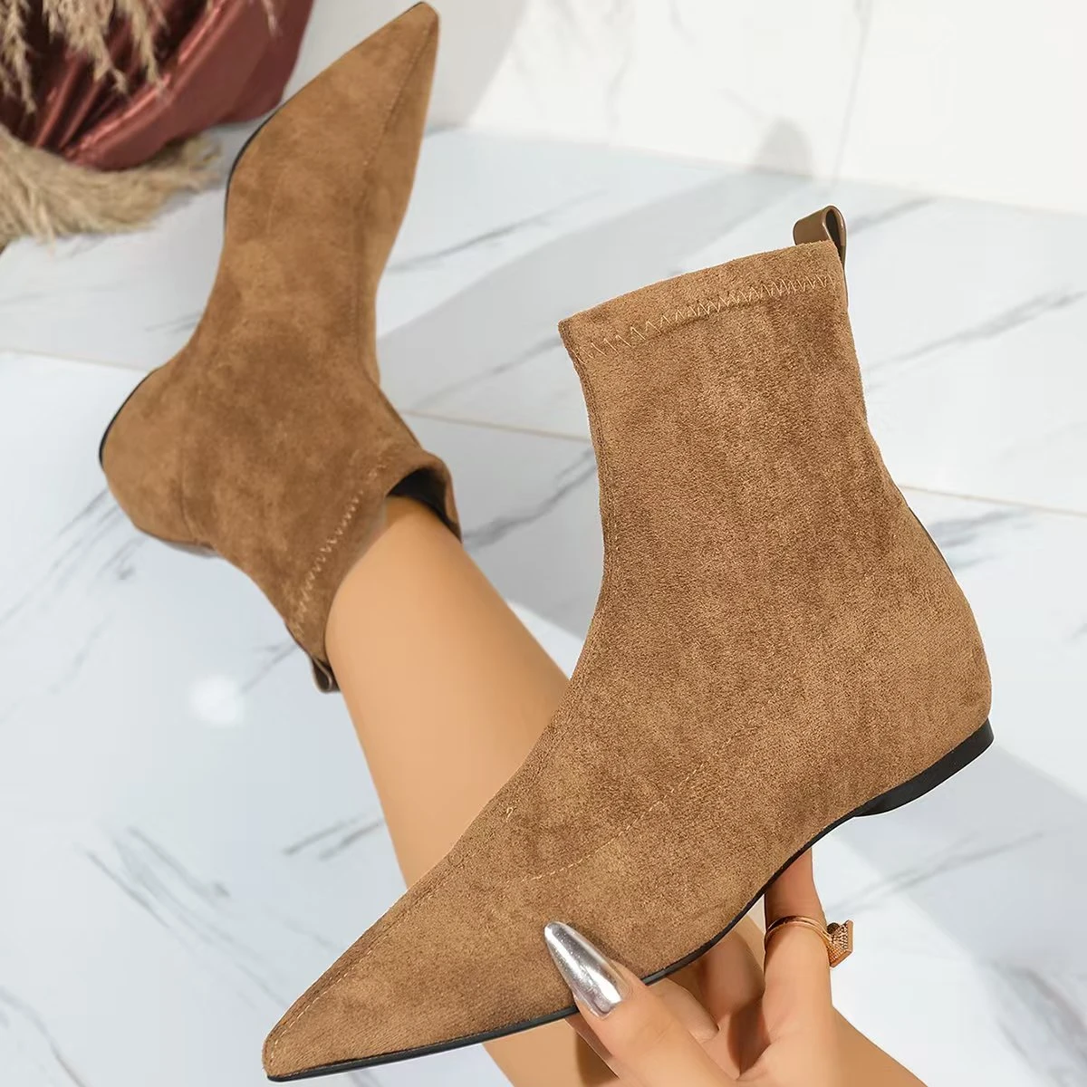 Sexy Pointed Toe Women High Heels Shoes Fashion Wedges Ankle Boots New Party Dress Elegant Hot Sale Zapatos De Mujer
Sexy Pointed Toe Women High Heels Shoes Fashion Wedges Ankle Boots New Party Dress Elegant Hot Sale Zapatos De Mujer