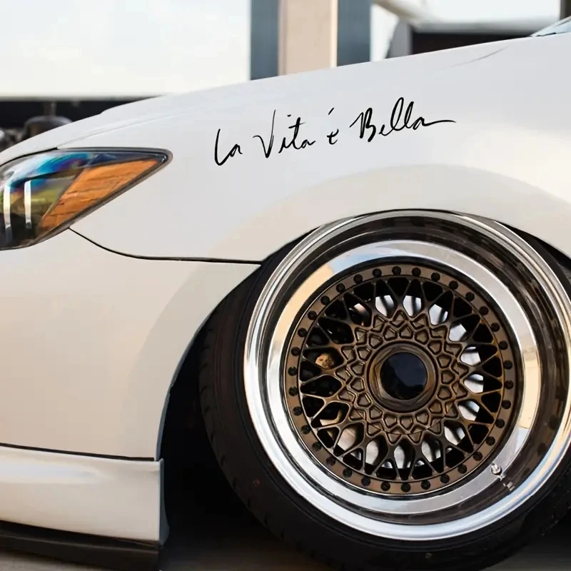 Car Stickers Decals 8.66inch La Vita E Bella Reflective Letters Vinyls Decals Fashion Creative Car Full Body Styling Stickers
Car Stickers Decals 8.66inch La Vita E Bella Reflective Letters Vinyls Decals Fashion Creative Car Full Body Styling Stickers