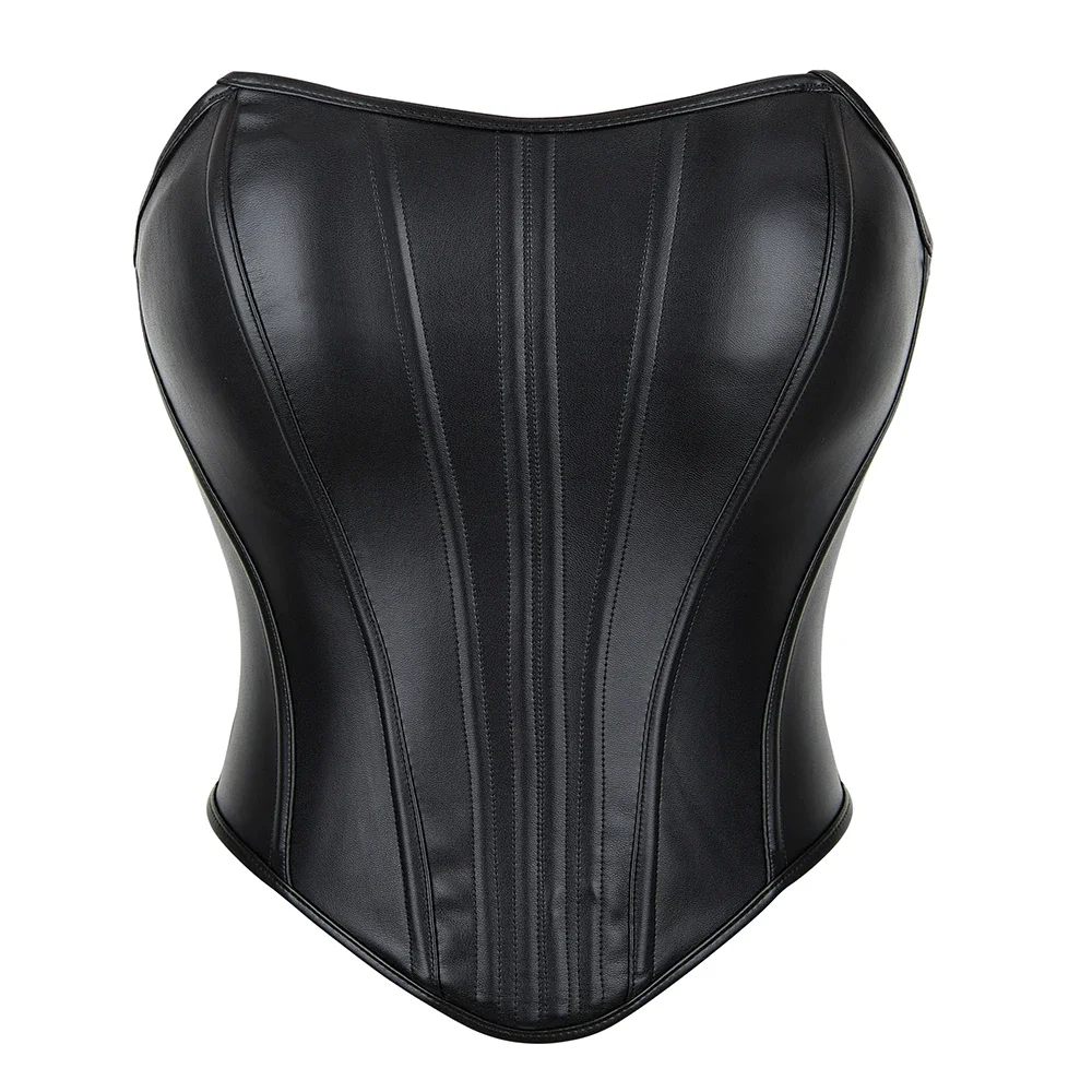 Strapless Off Shoulder Leather Overbust Corset Bustier Crop Top Shaper Lingerie Corselet
Strapless Off Shoulder Leather Overbust Corset Bustier Crop Top Shaper Lingerie Corselet