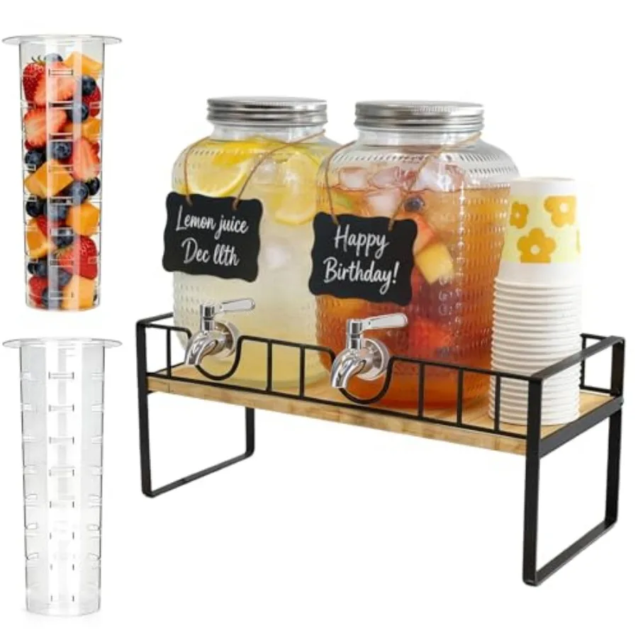 Extra Wider Glass Drink Dispensers For Parties 1 Gallon*2 Packs Set, Beverage Dispenser With Stand Glass Water Dispenser With S
Extra Wider Glass Drink Dispensers For Parties 1 Gallon*2 Packs Set, Beverage Dispenser With Stand Glass Water Dispenser With S