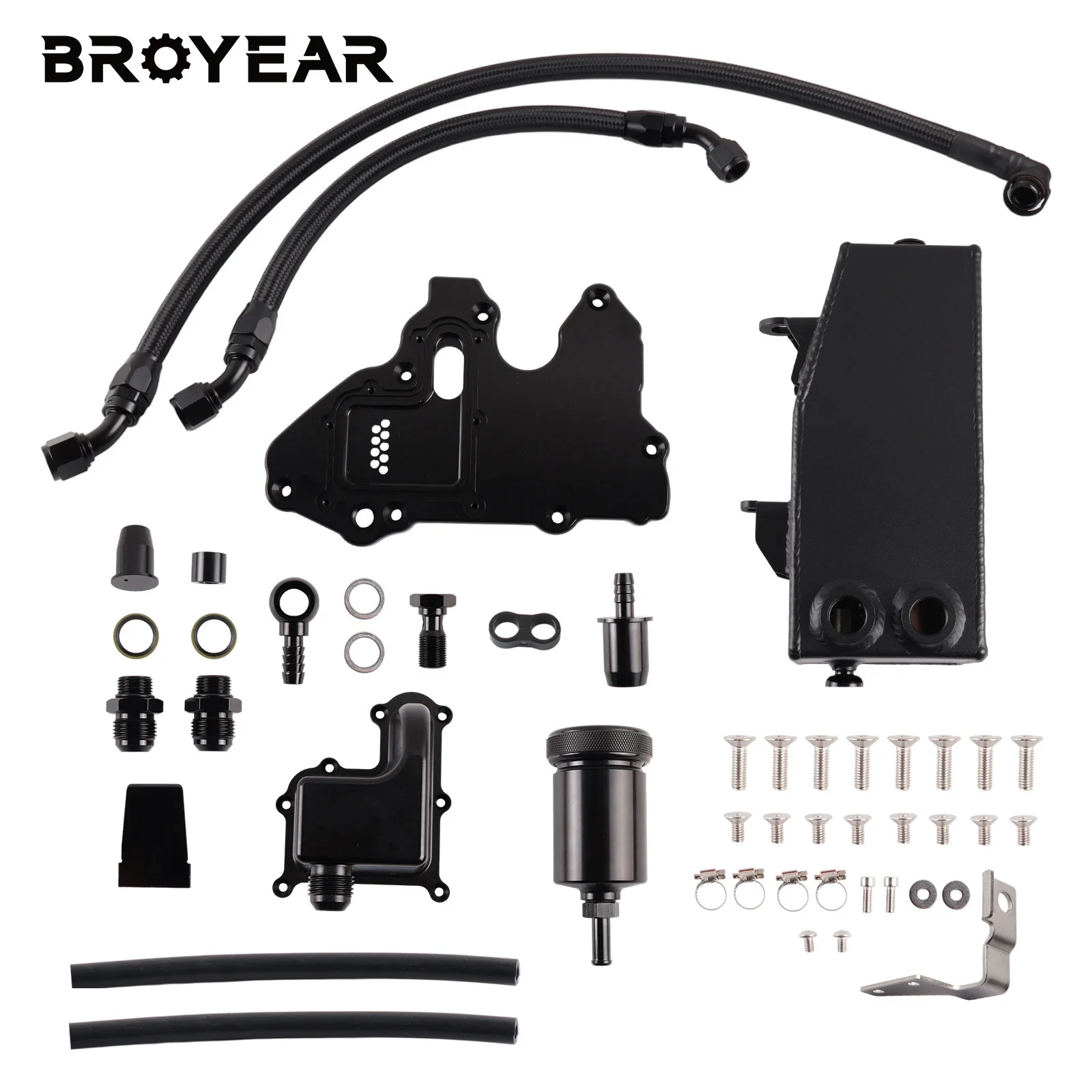 Broyear High Quantity Aluminum Oil Catch Tank Can Kit + Washer Bottle For S3 8V / MK7 GTI/R 2.0 TSI EA888.3
Broyear High Quantity Aluminum Oil Catch Tank Can Kit + Washer Bottle For S3 8V / MK7 GTI/R 2.0 TSI EA888.3