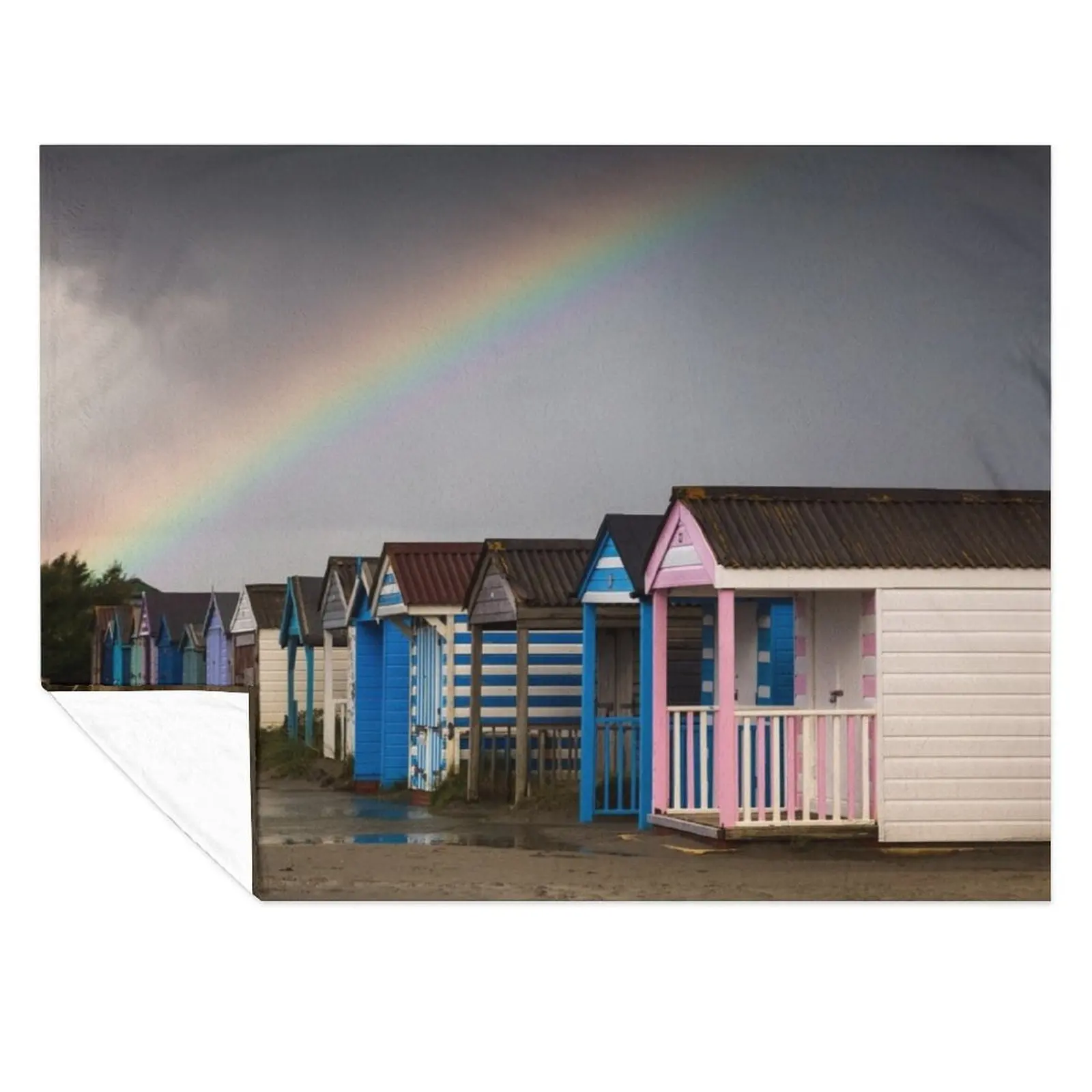 Rainbow over the Beach Huts Throw Blanket Nap Extra Large Throw warm for winter wednesday Blankets
Rainbow over the Beach Huts Throw Blanket Nap Extra Large Throw warm for winter wednesday Blankets
