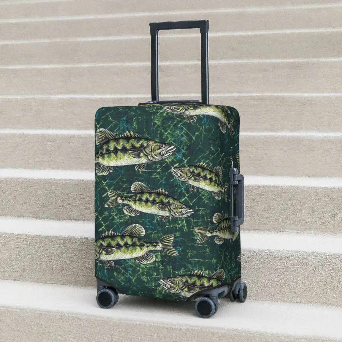 Чехол для чемодана с камуфляжным рисунком Largemouth Bass, защитные эластичные защитные чехлы для дорожного багажа для 18-32 дюймов 
Чехол для чемодана с камуфляжным рисунком Largemouth Bass, защитные эластичные защитные чехлы для дорожного багажа для 18-32 дюймов