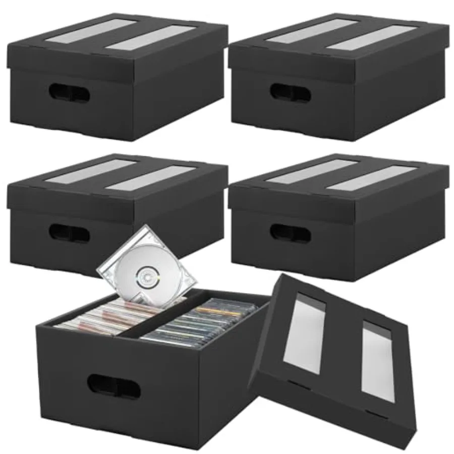CD Storage Box with s Cardboard CD Case Storage Holds 300 Jewel Cases CD Case Holder with PVC Window Lid Portable Organizer for
CD Storage Box with s Cardboard CD Case Storage Holds 300 Jewel Cases CD Case Holder with PVC Window Lid Portable Organizer for