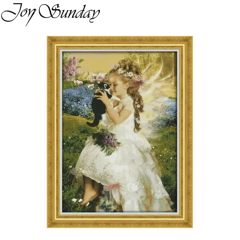 Joy Sunday Cross Stitch Kit Hand DIY Needle Embroidery Set 16/14CT Cats And Girls Large Picture HD Prints Art Crafts Home Decor
Joy Sunday Cross Stitch Kit Hand DIY Needle Embroidery Set 16/14CT Cats And Girls Large Picture HD Prints Art Crafts Home Decor