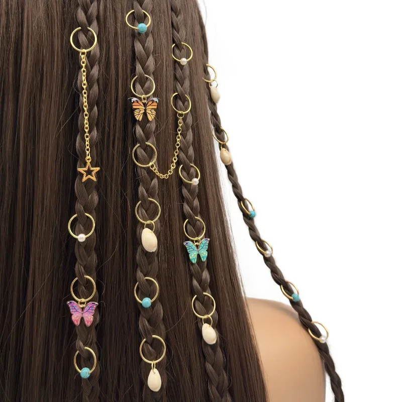 20PCS Butterfly Seashell Braid Rings for Dreadlocks Cute Fresh Design Rustproof Secure Grip DIY Hairstyle Accessory for Summer
20PCS Butterfly Seashell Braid Rings for Dreadlocks Cute Fresh Design Rustproof Secure Grip DIY Hairstyle Accessory for Summer