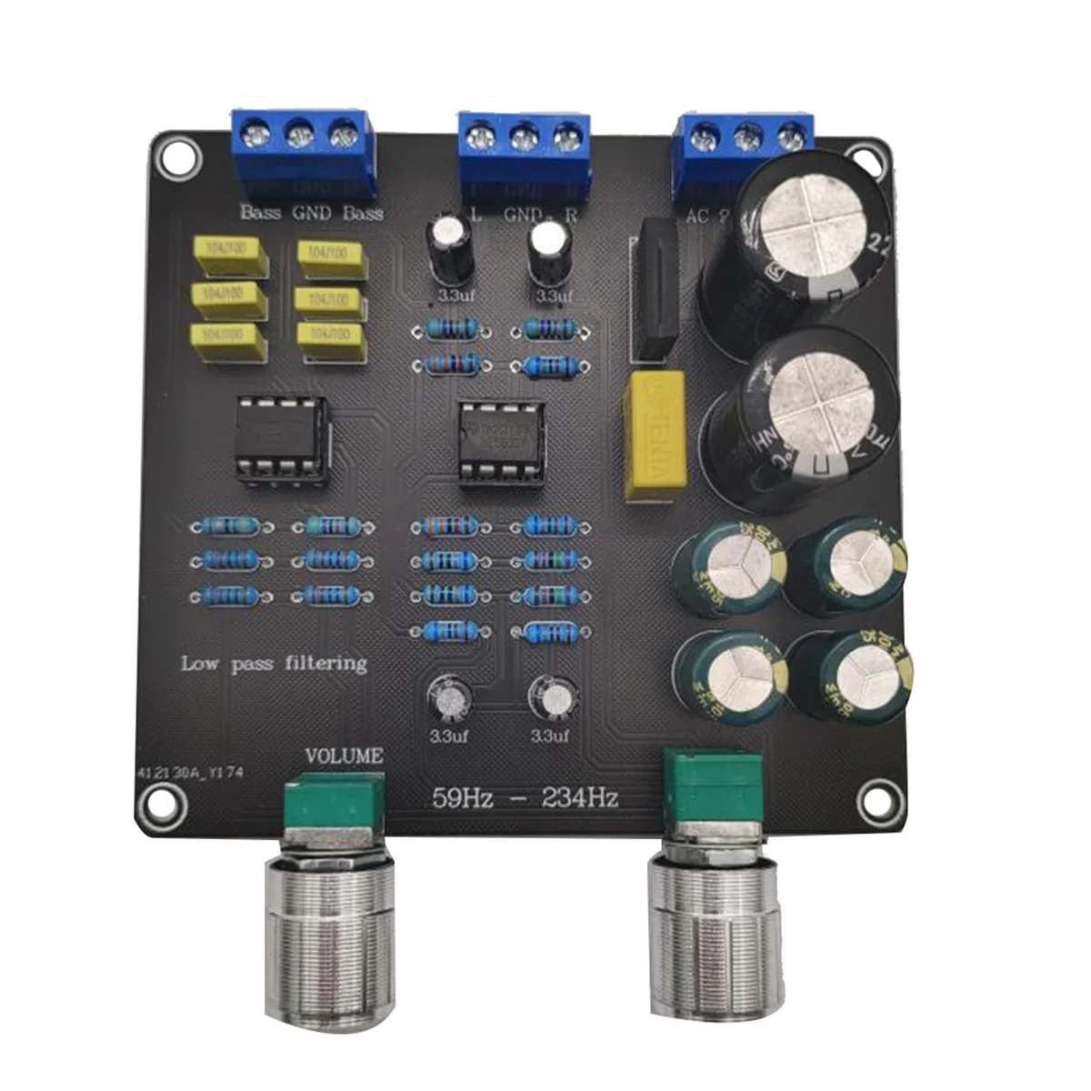 Hot sale 59Hz-234Hz Low-Pass Filter Super Bass Crossover Board AC9V-12V Dual NE5532 Crossover Point Continuously Adjustable
Hot sale 59Hz-234Hz Low-Pass Filter Super Bass Crossover Board AC9V-12V Dual NE5532 Crossover Point Continuously Adjustable